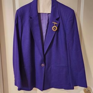 Chadwicks purple vintage blazer size 10 wool blend